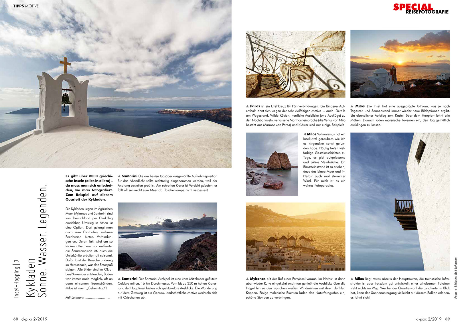 Zeitschrift dpixx Heft 2/2019 - Special Reisefotografie - Kykladen