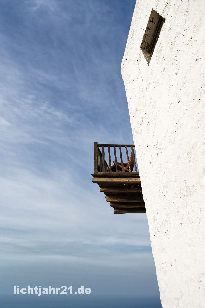 Balcony on a white building